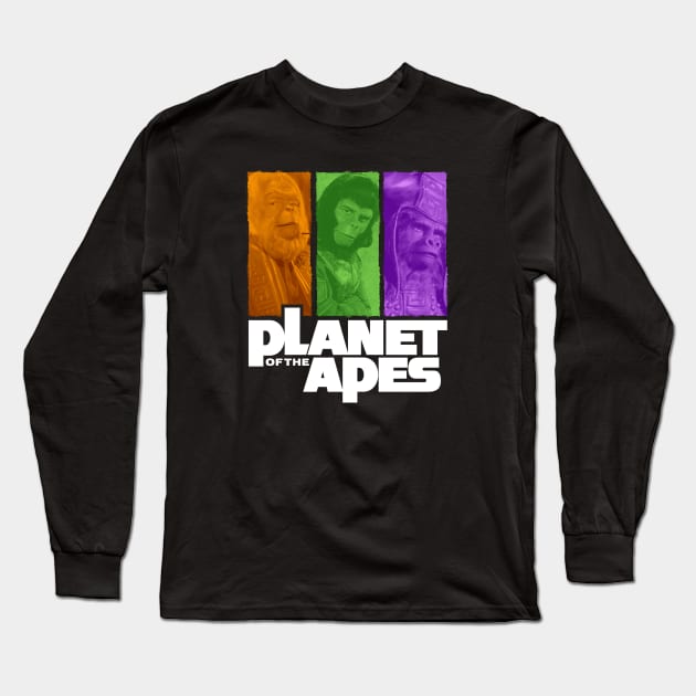 Planet of the Apes - Bars Long Sleeve T-Shirt by KERZILLA
